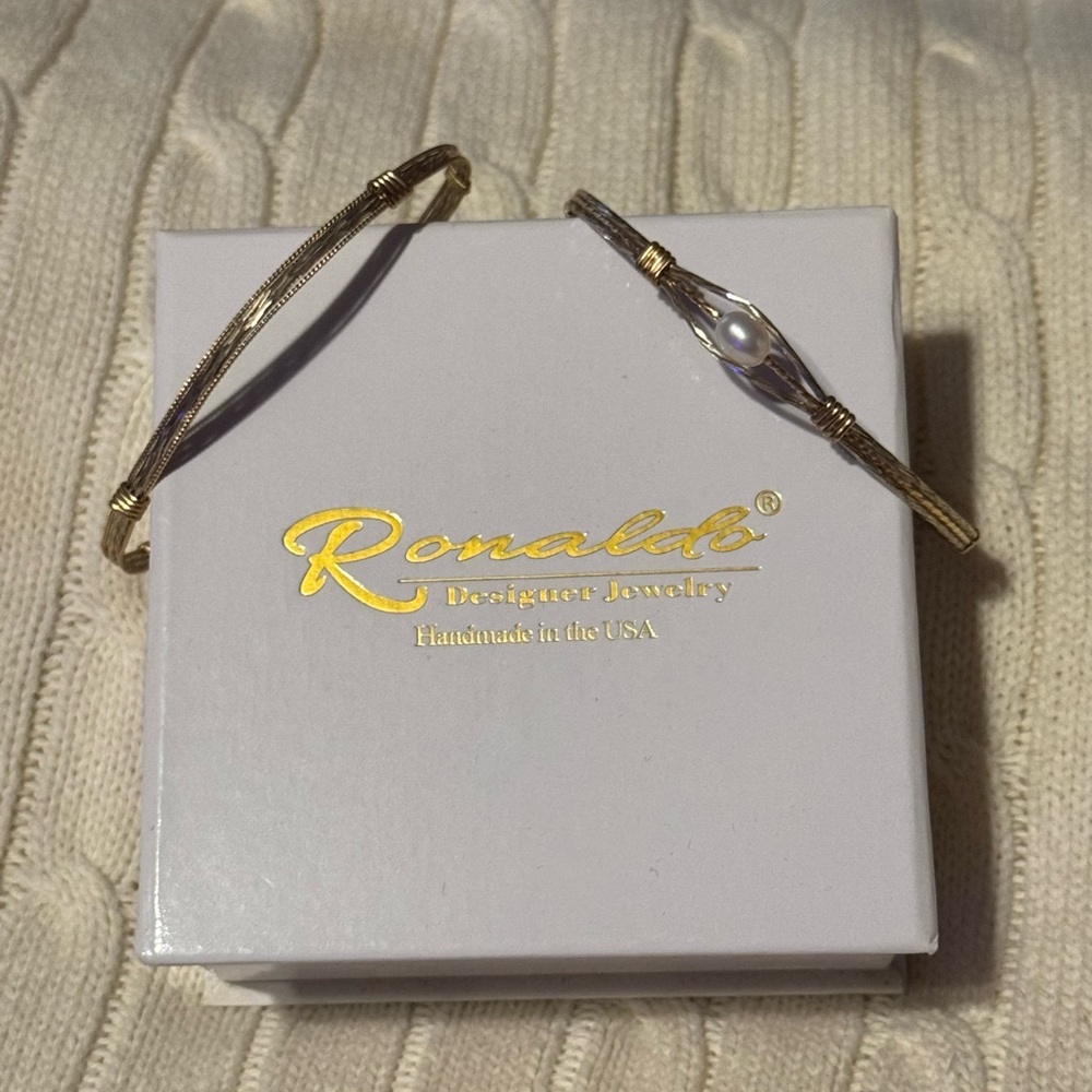 Ronald Designer Gold Bangle Bracelet